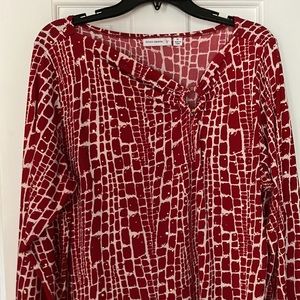 Susan Graver Size XL 3/4 Sleeve Blouse